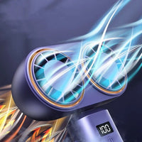 🌬️ USB Handheld Mini Fan – Foldable, Portable & Neck Hanging with 5-Speed & Display Screen 💨✨